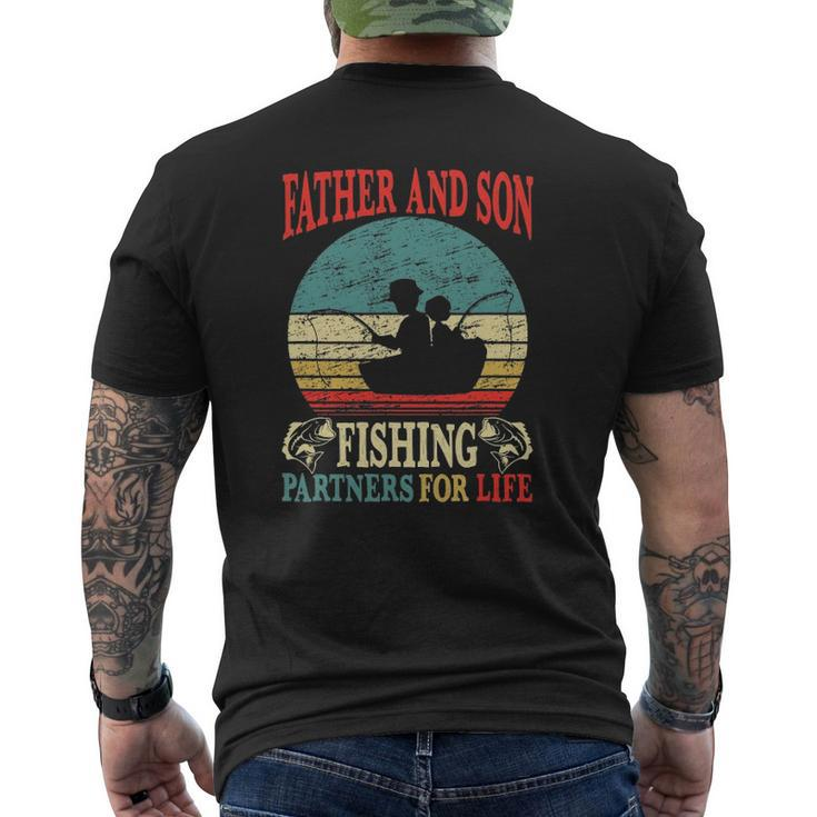 Father Son Fishing Partners For Life Vintage Dad Matching Zip Up Hoodie  Back Print