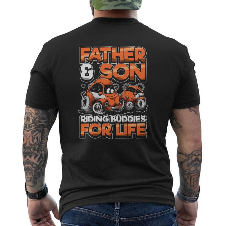 Father And Son Riding Buddies For Life Racing Car Matching Mens Back Print T-shirt