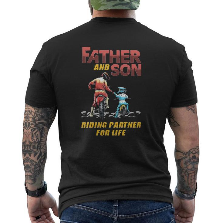 Father And Son Riding Partner For Life Mens Back Print T-shirt