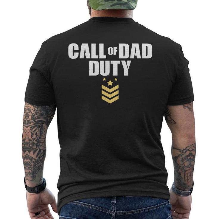 Fathers Day Call Of Dad Duty Men's T-shirt Back Print