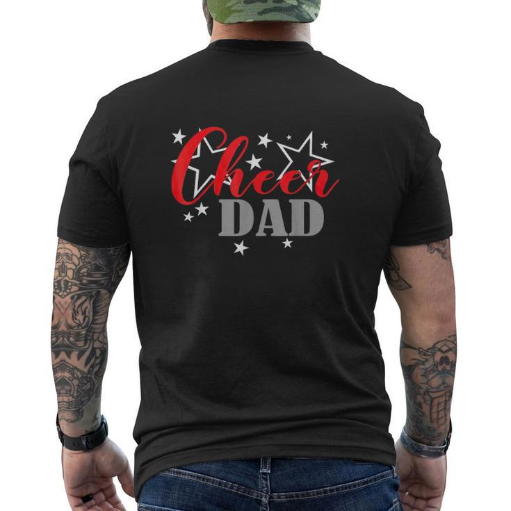 Father's Day Cheerleader Proud Cheer Dad Supporter Mens Back Print T-shirt