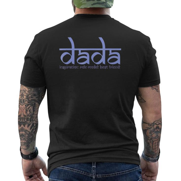 Father's Day Dada Papa Inspiration Role Model Best Friend Tee Mens Back Print T-shirt
