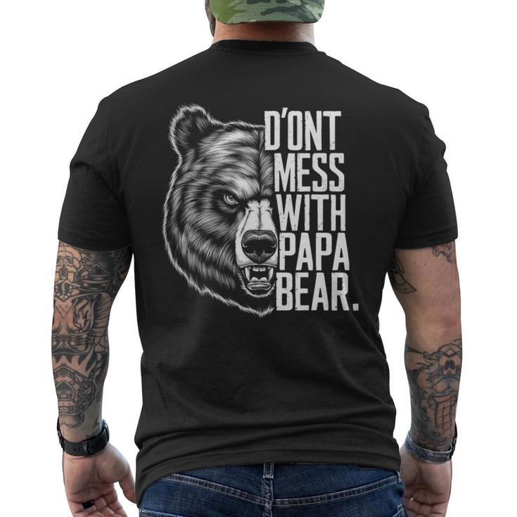 Father's Day Don't Mess With Papa Bear Men's T-shirt Back Print