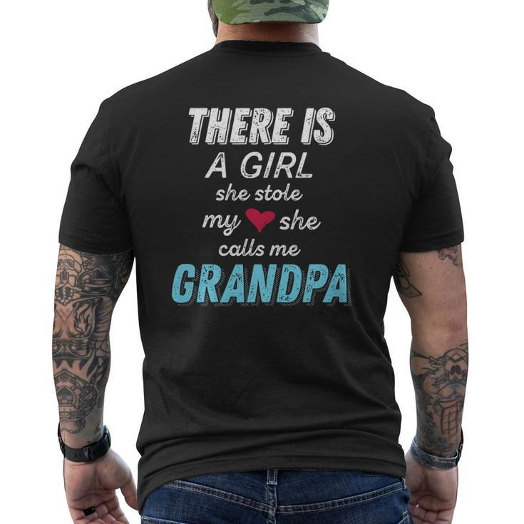 Father's Day For Grandpa From Granddaughter Mens Back Print T-shirt