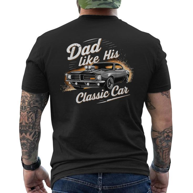 Father's Day Special Timeless Dad With Classic Car Chram Men's T-shirt Back Print