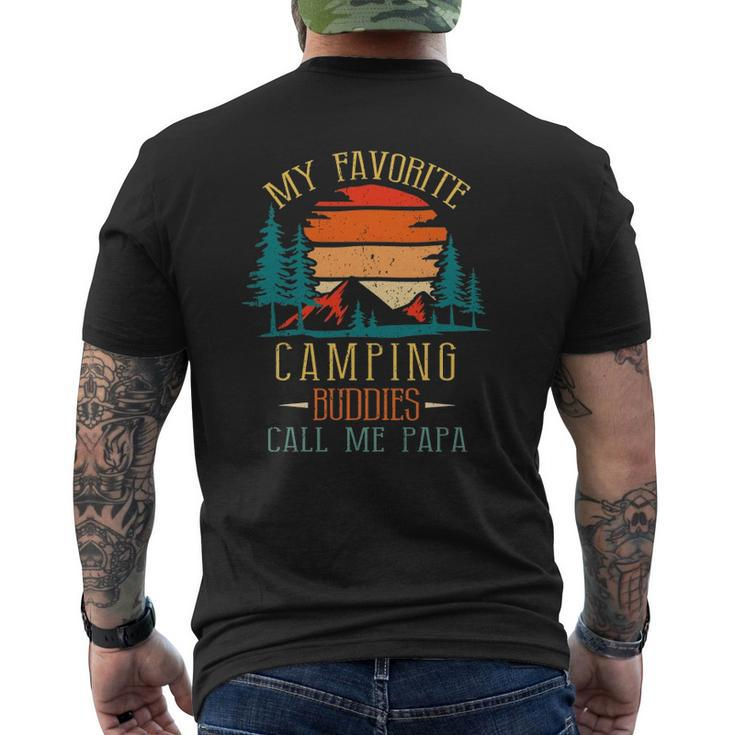 My Favorite Camping Buddies Call Me Papa Family Father Mens Back Print T-shirt
