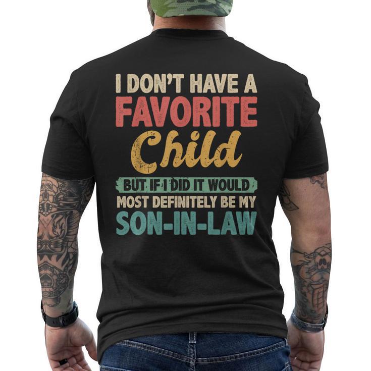 My Favorite Child Most Definitely My Son-In-Law Retro Men's T-shirt Back Print