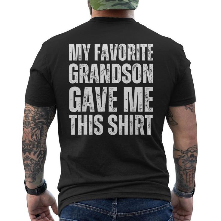 My Favorite Grandson Gave Me This Father's Day Men's T-shirt Back Print