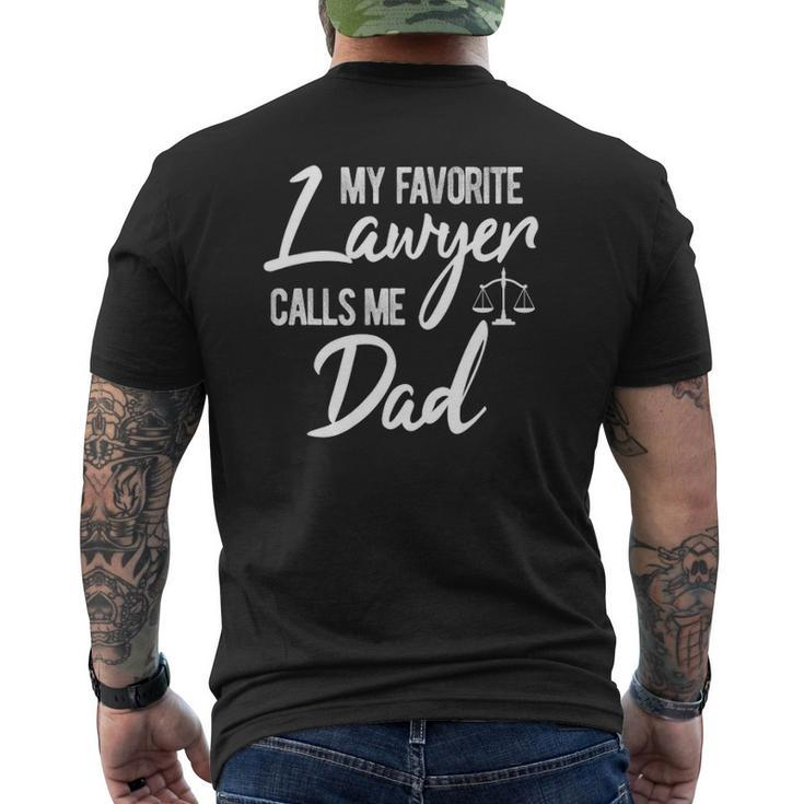 My Favorite Lawyer Calls Me Dad Mens Back Print T-shirt