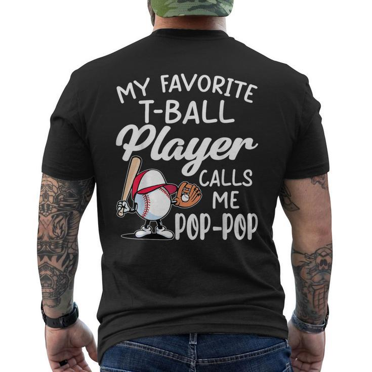 My Favorite T-Ball Player Calls Me Pop Pop Father's Day Men's T-shirt Back Print
