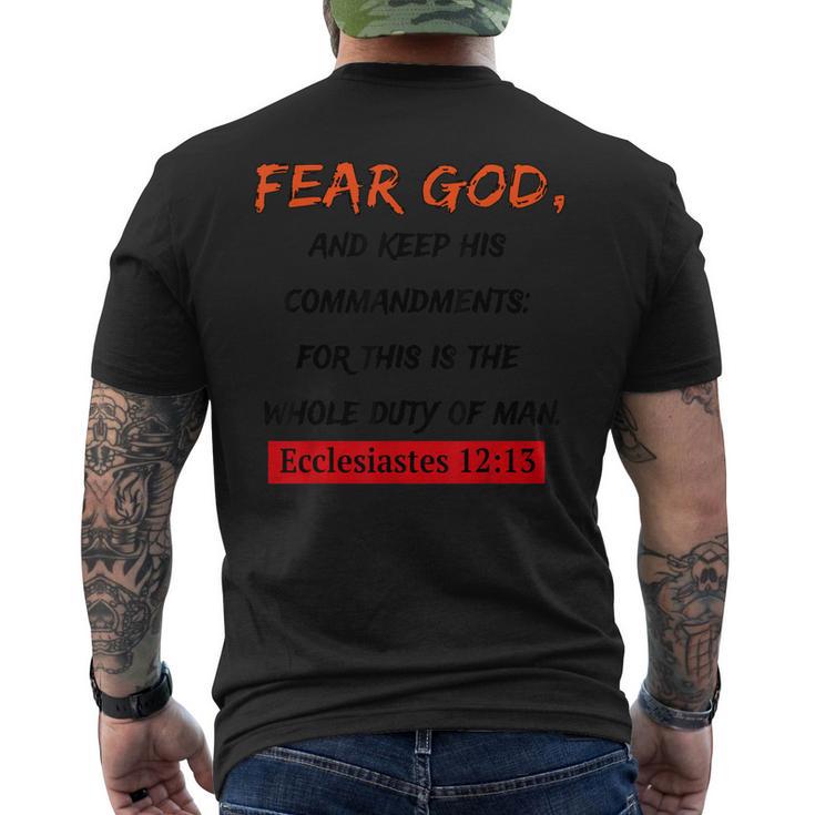 Fear God And Keep His Commandments Apparel Men's T-shirt Back Print