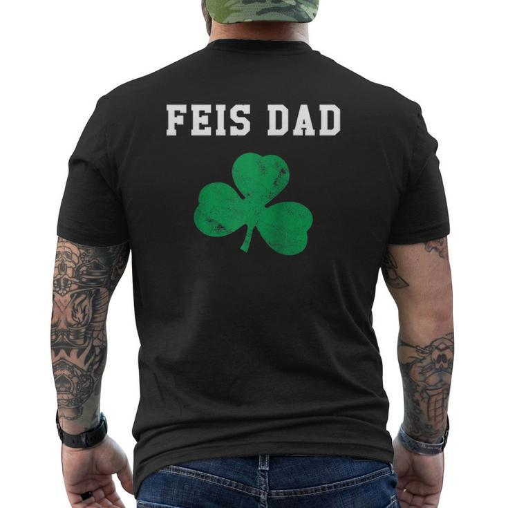 Feis Dad Father Of Irish Dancer Shamrock St Patricks Day Raglan Baseball Tee Mens Back Print T-shirt
