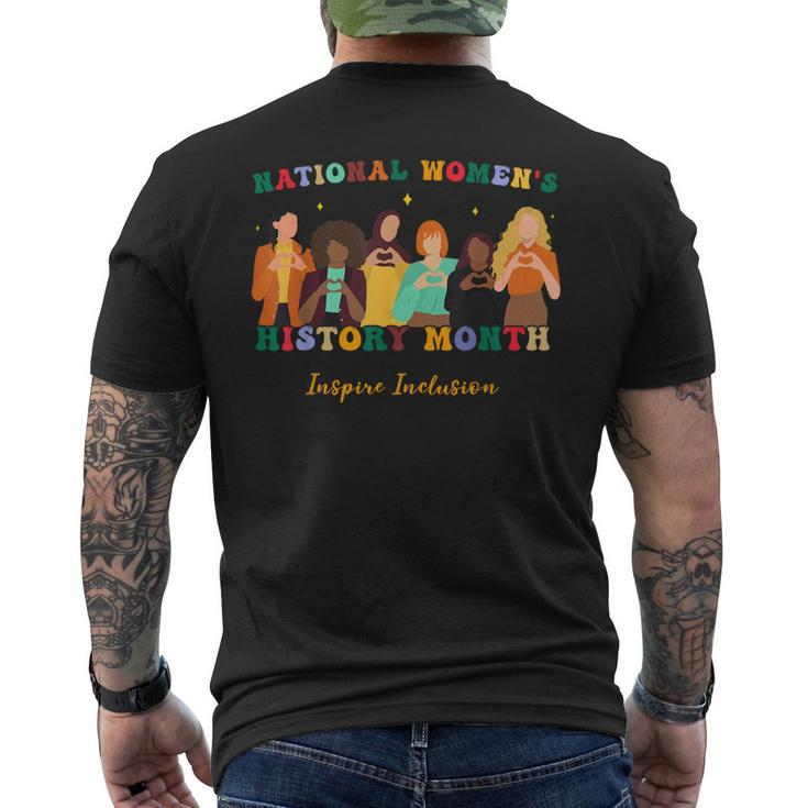 Feminist National Women's History Month Inspire Inclusion Men's T-shirt Back Print
