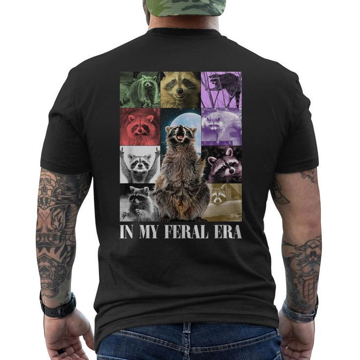 In My Feral Era Awesome Raccoon Raccoon Cringy Meme Men's T-shirt Back Print
