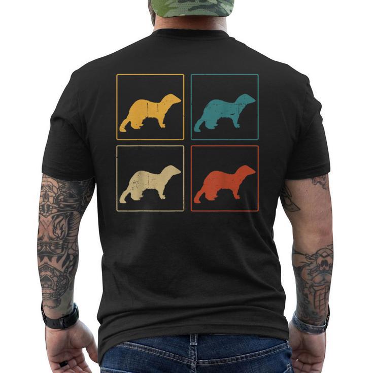 Ferret Lover Retro Weasel Vintage Men's T-shirt Back Print