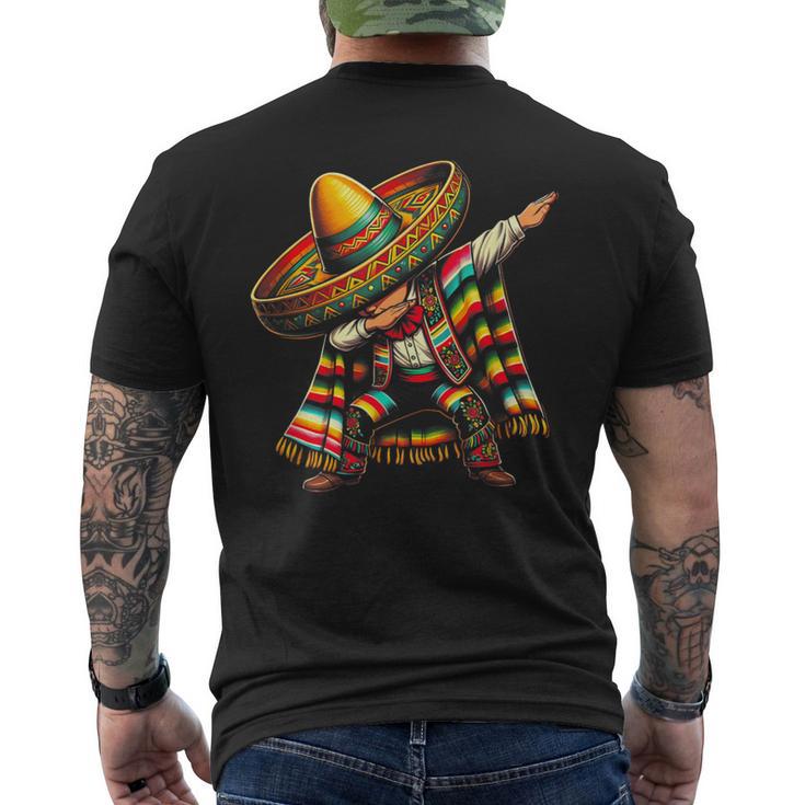 Festive Cinco De Mayo Dabbing Mexican Boy Dance Men's T-shirt Back Print