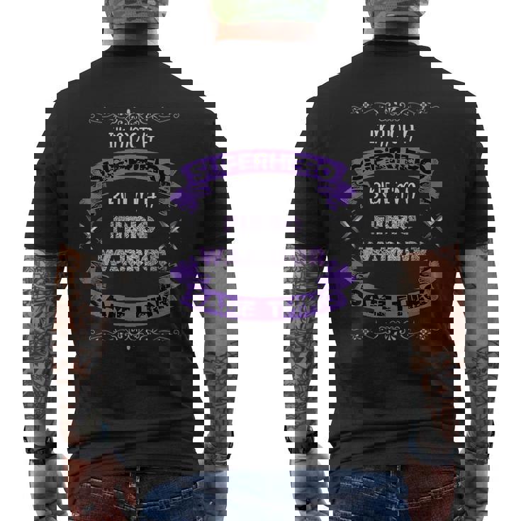Fibro Warrior Fibromyalgia Awareness Spoonie Cfs Superhero Men's T-shirt Back Print