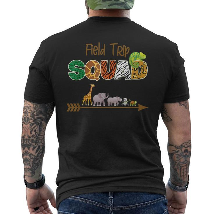 Field Trip Squad Jungle Safari Animal Matching Family Team Men's T-shirt Back Print
