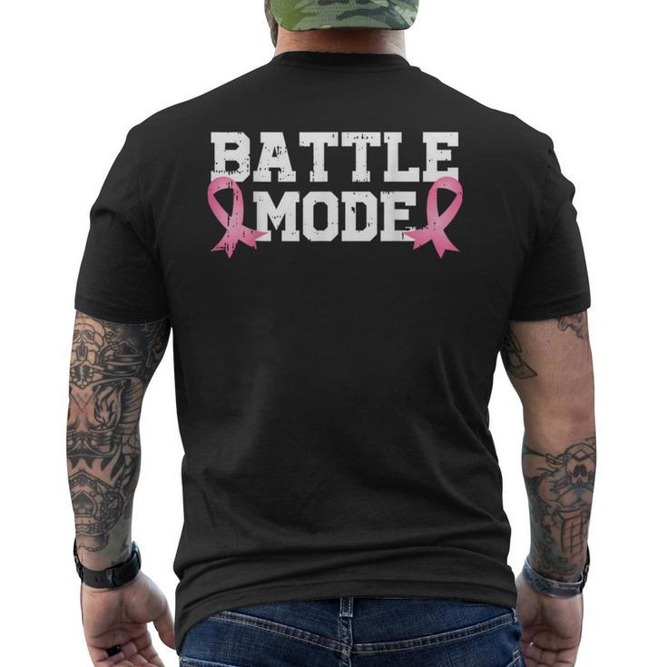 Fight Fighting Pink Ribbon Cool Breast Cancer Awareness Men's T-shirt Back Print