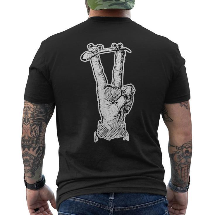 Fingerboarding Victory Finger Skateboard Hobby T-Shirt mit Rückendruck