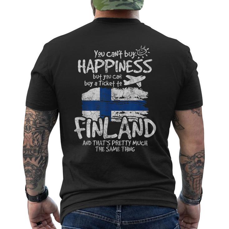 Finland Flags For Finns T-Shirt mit Rückendruck