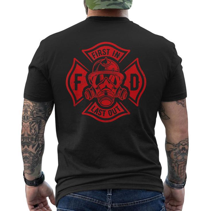 Fire Department Firefighter Fireman Fire Rescue Firefighting Men's T-shirt Back Print