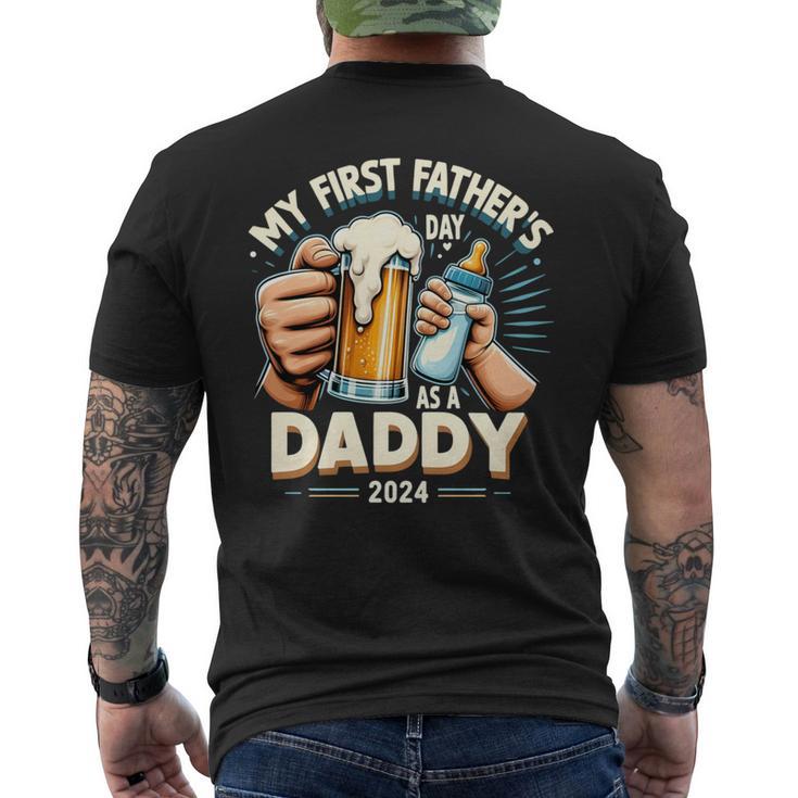 My First Father's Day As A Daddy Black Dad Black Father Men's T-shirt Back Print