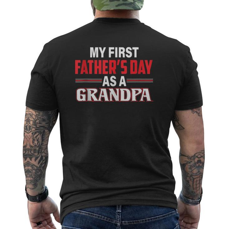 My First Father's Day As A Grandpa Mens Back Print T-shirt