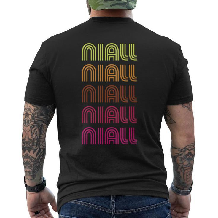 First Name Niall Funky Retro Vintage Disco Men's T-shirt Back Print