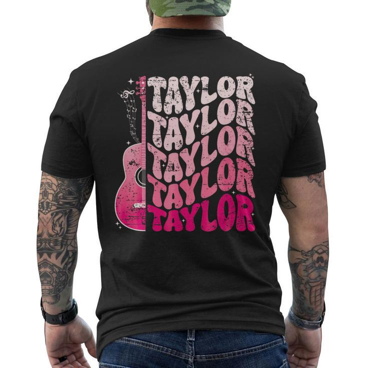 Firstname Taylor Cute Personalized First Name Taylor Vintage Men's T-shirt Back Print
