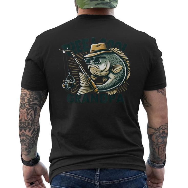 Fishing Reel Cool Grandpa Fathers Day Bass Dad Men's T-shirt Back Print