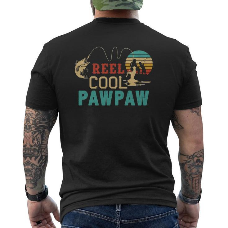 Fishing Reel Cool Pawpaw Father's Day Fisherman Pawpaw Mens Back Print T-shirt