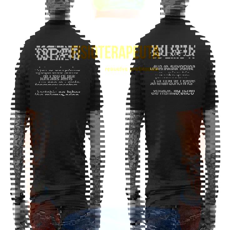 Fisioterapeuta Definición Regalo Fisioterapeuta Sin Mangas Camiseta Hombre Estampado Espalda