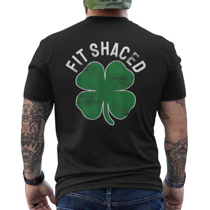 Fit Shaced Irish Drinking St Patricks Day Shamrock Mens Back Print T-shirt