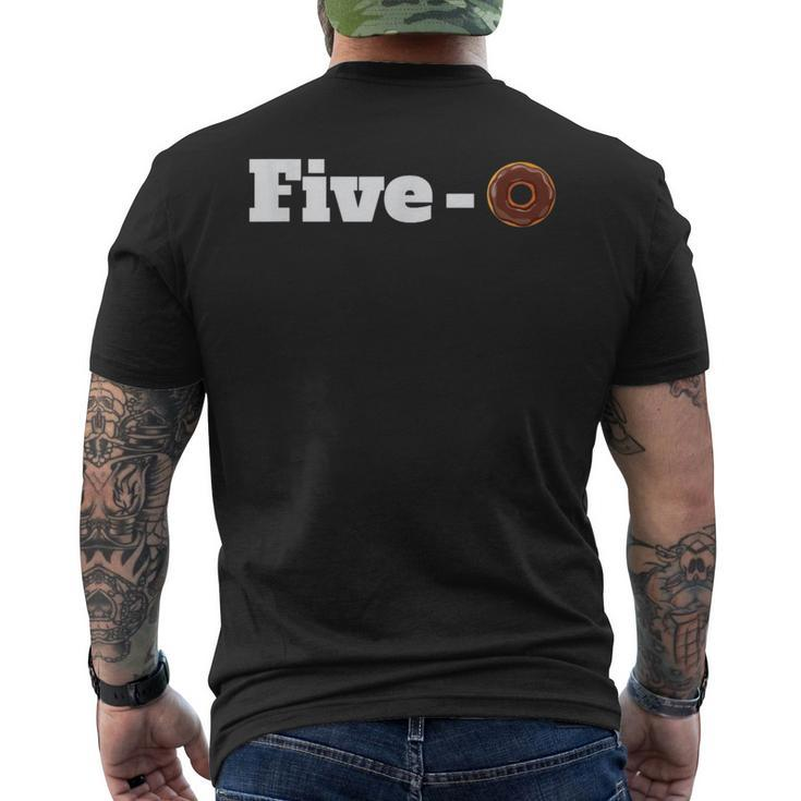 Five O Donut Cop Men's T-shirt Back Print