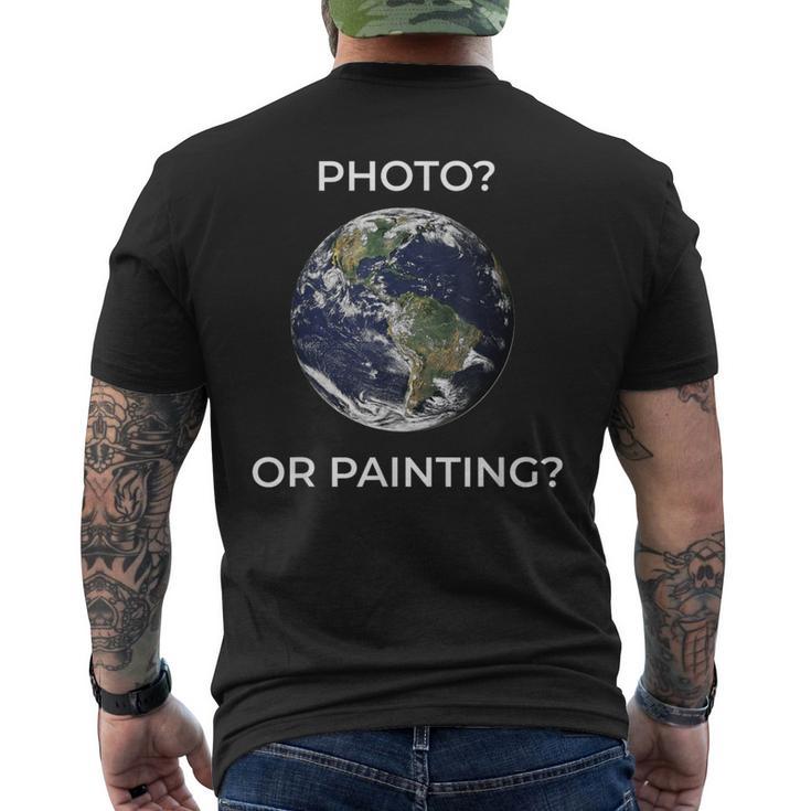 Flat Earth New Theory Or Relativity Photo Or Painting Men's T-shirt Back Print