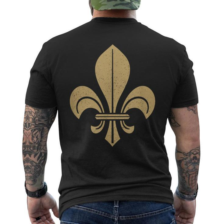 Fleur De Lis Fleur-De-Lys Symbol French Heraldry France Men's T-shirt Back Print