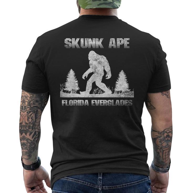 Florida Everglades Skunk Ape Bigfoot Retro Vintage Men's T-shirt Back Print