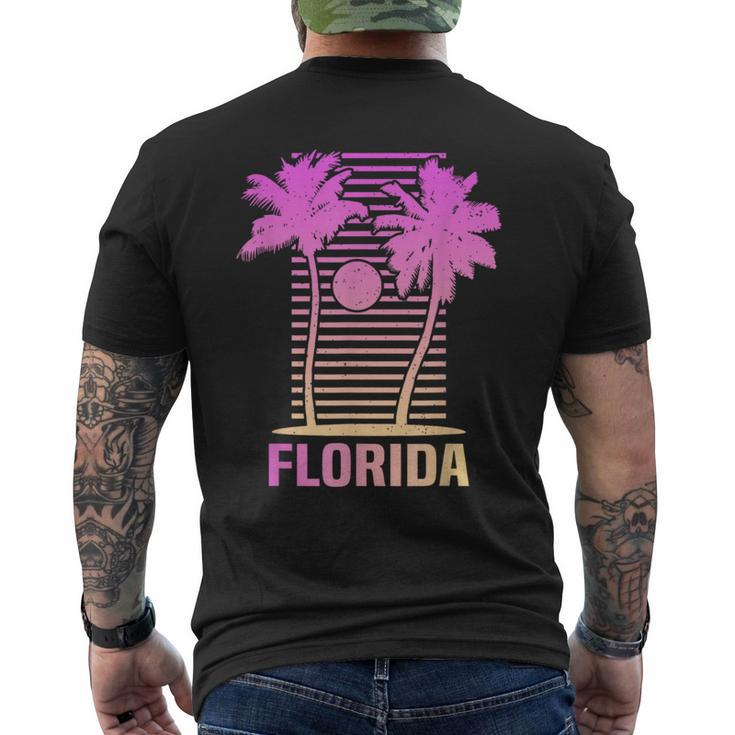 Florida Sunset Colors Aesthetic Classic Men's T-shirt Back Print