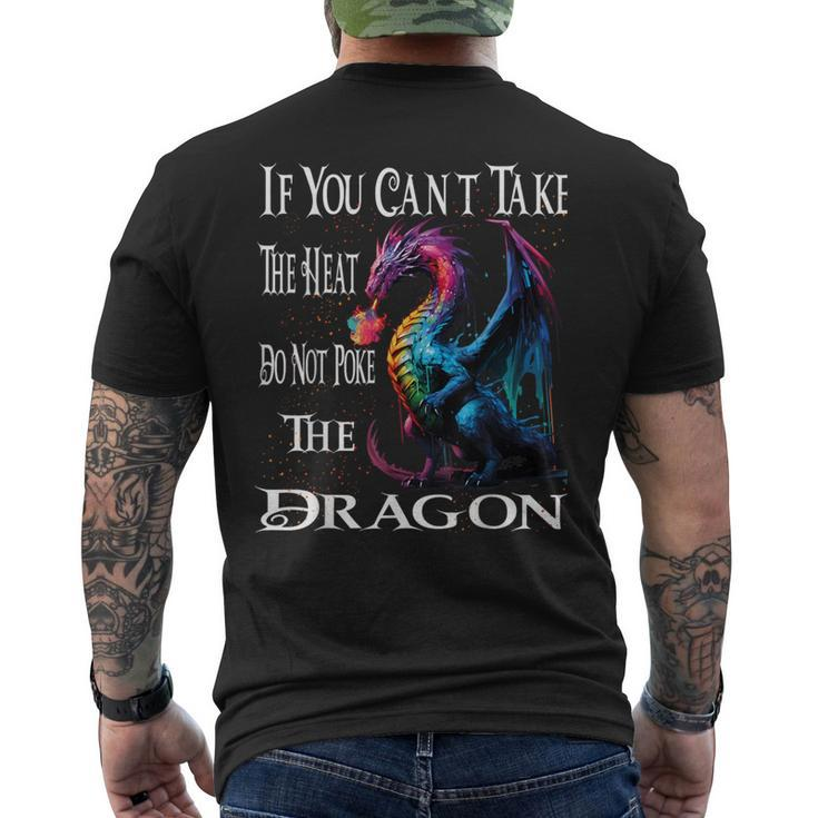 Flying Mythical Creature Cool Dragon Flame-Spewing Dragon Men's T-shirt Back Print