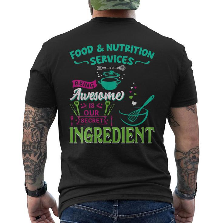 Food & Nutrition Services Being Awesome Lunch Lady Men's T-shirt Back Print