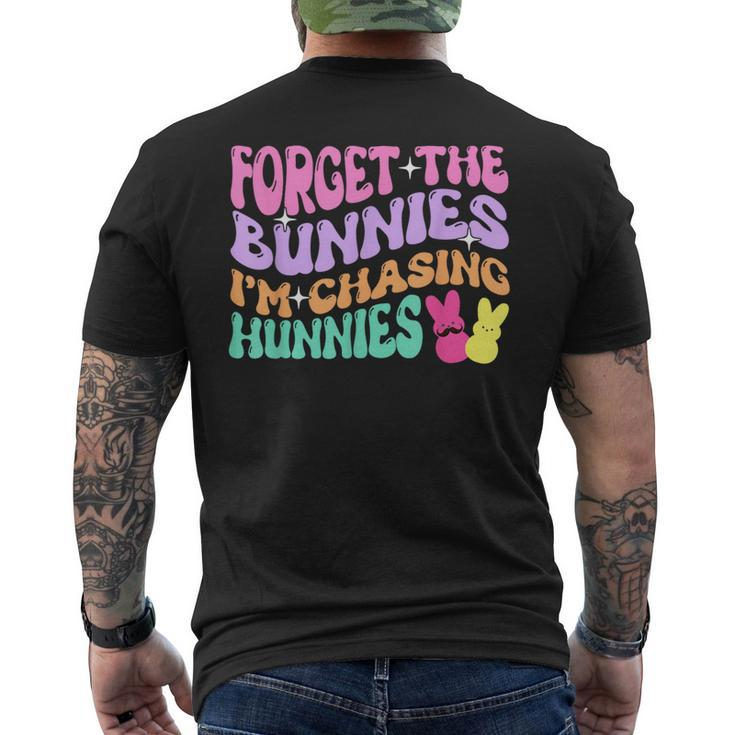 Forget The Bunnies I'm Chasing Hunnies Easter Day Groovy Men's T-shirt Back Print