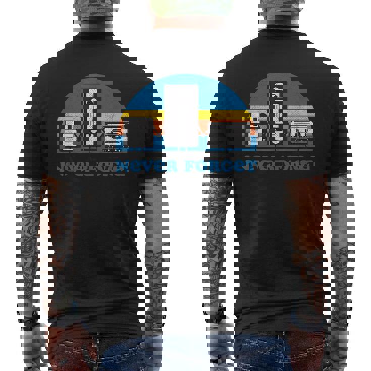 Never Forget T Floppy Diskhs Tape 90S 80S Camiseta Hombre Estampado Espalda