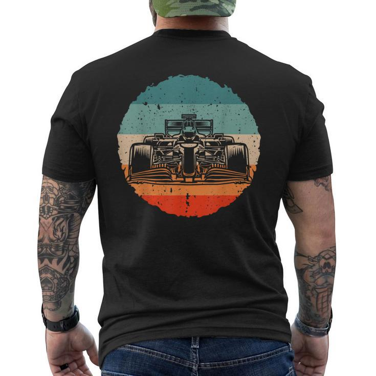 Formula Car Racer Formula Racing Lovers Silhouette Vintage Men's T-shirt Back Print