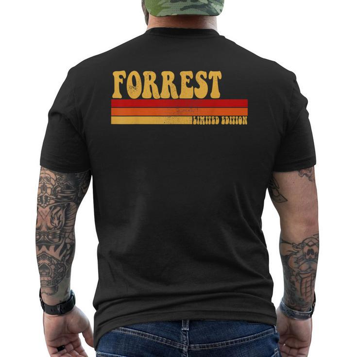 Forrest Name Personalized Idea Retro Vintage Forrest Men's T-shirt Back Print