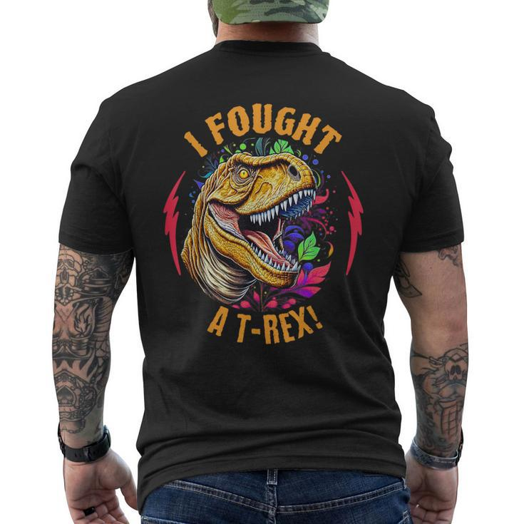 I Fought A T-Rex Injury And Injured Surgery Recovery Men's T-shirt Back Print