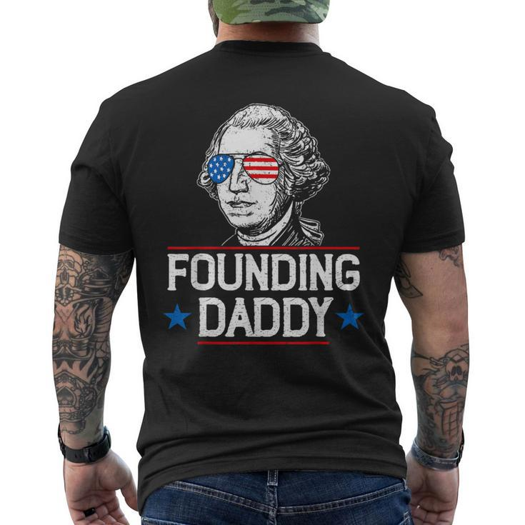 Founding Daddy George-Washington 4Th Of July Men's T-shirt Back Print