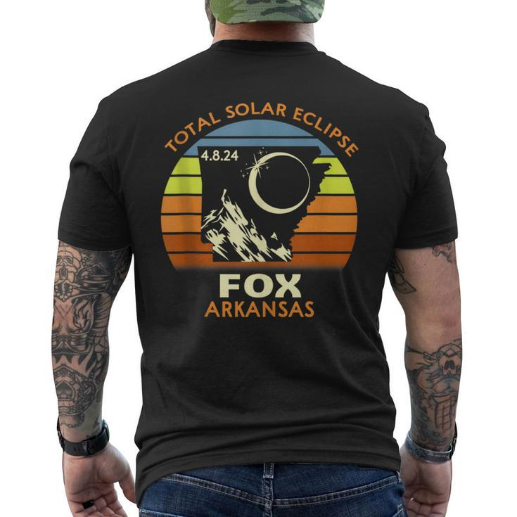 Fox Arkansas Total Solar Eclipse 2024 Men's T-shirt Back Print