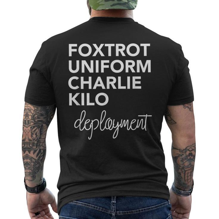 Foxtrot Uniform Charlie Kilo Military DeploymentMen's T-shirt Back Print