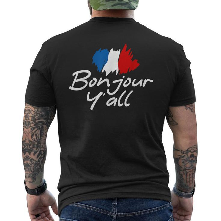 France Roots French Lover Bonjour Y'all Men's T-shirt Back Print